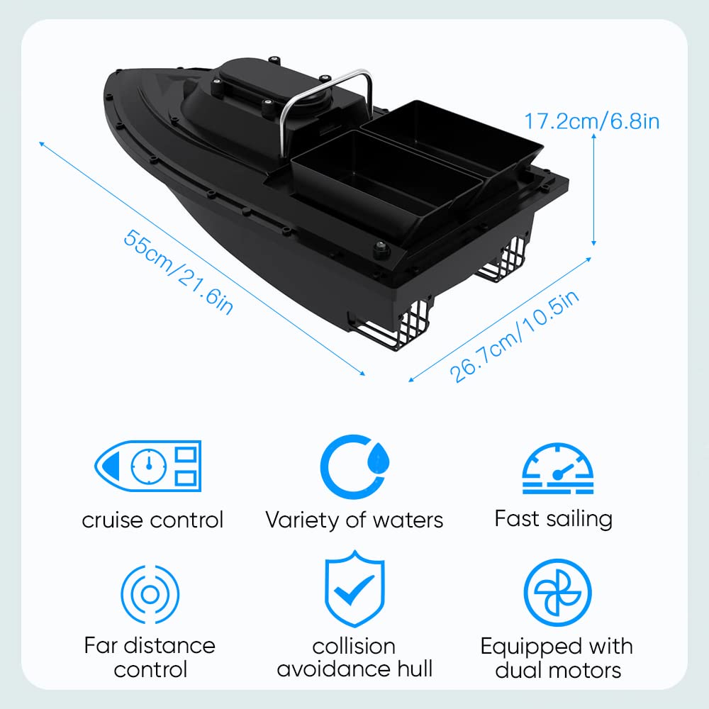 Amazon.co.jp: ALXFFBN スマートRCフィッシングベイトボート400-500M